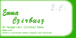 emma czirbusz business card